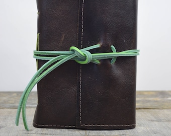 Leather Journal Sketchbook with watercolor paper