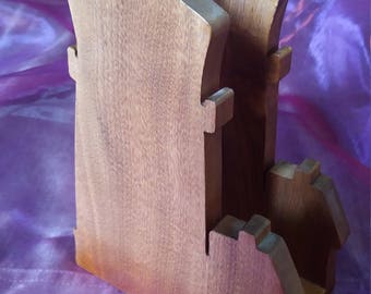 Vintage Oregon Myrtlewood letter holder, desk organiser