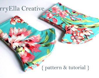 Corner Drool Pad Pattern & Tutorial INSTANT DOWNLOAD - Ergo - Tula