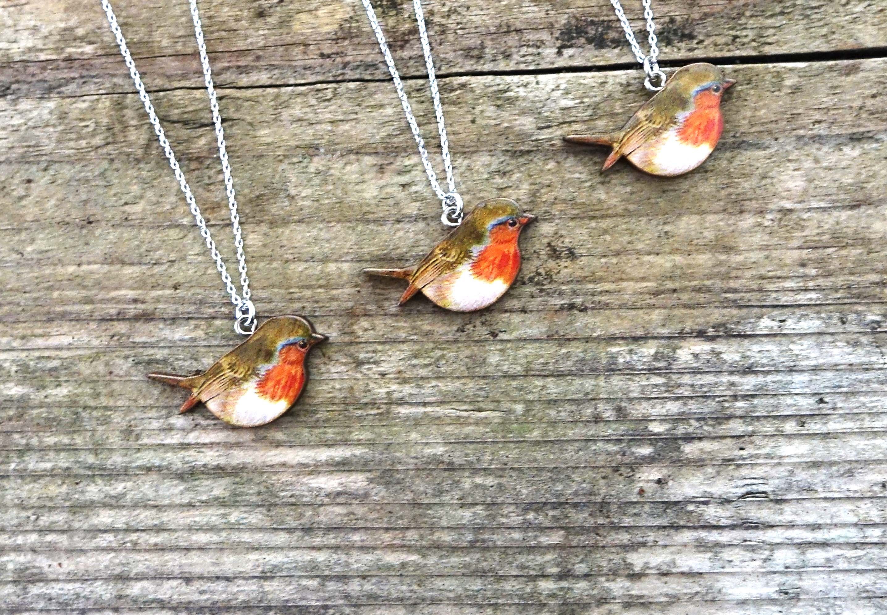 Robin necklace Robin accessory Robins Christmas gifts