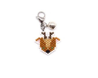 Christmas Reindeer Seed Bead Charm