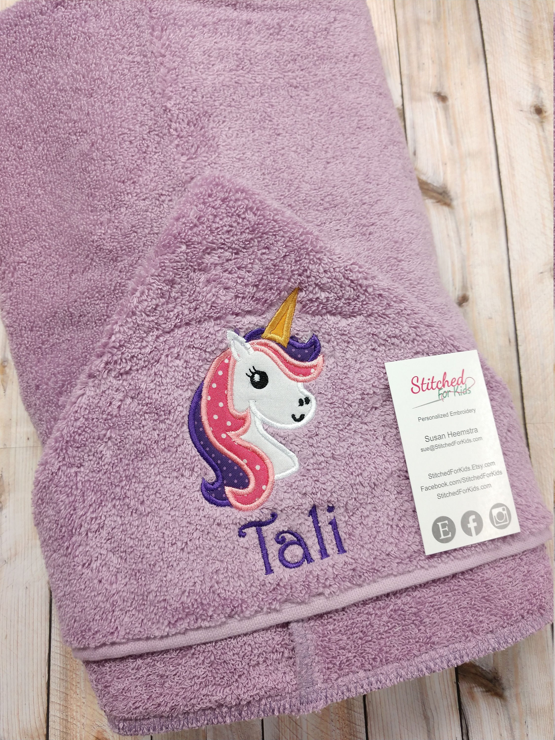 Personalized Unicorn Hooded Towel Be a Unicorn Towel Unicorn
