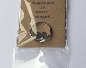 Vintage Tibetan Silver Heart Ring / Midi Ring