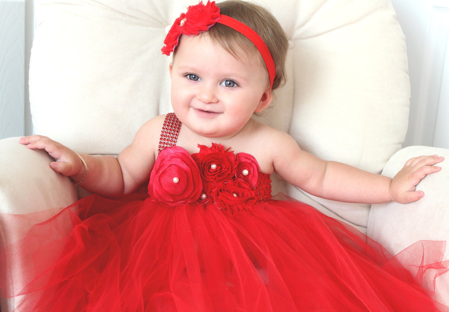 Newborn red dress