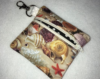 Earbud/Coin Purse Beach Fabric