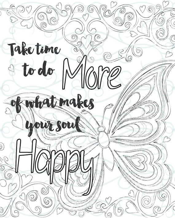 Adult Inspirational Coloring Page printable 01-Make your Soul