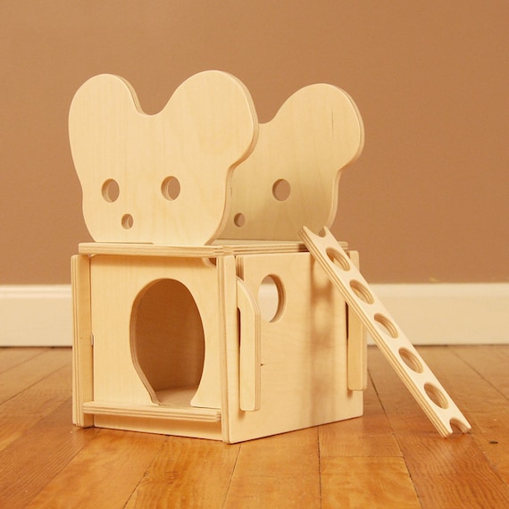 wooden mouse house