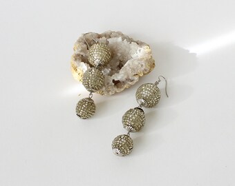 Vintage Disco Ball Dangle Earrings