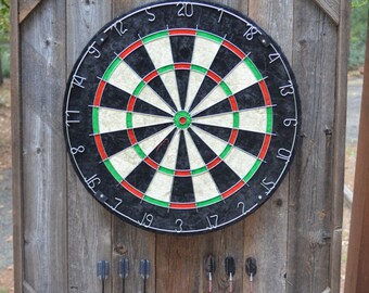 Dart Board Backboard Cabinet Case Barnwood Reclaimed wood ON SALE