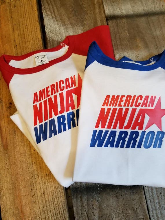 American Ninja Warrior T shirt Raglan Ts 3/4 sleeve shirt