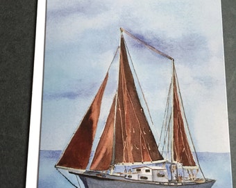 Chesapeake Bay Skipjack watercolor