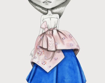 DelPozo SS2016 fashion illustration Giclee Print
