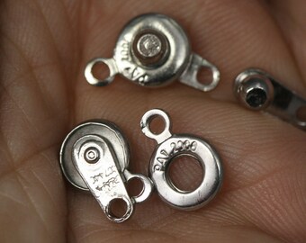 20 pcs 9.5 mm nickel plated metal snap clasps , ball and socket clasps, button clasps SCL9N