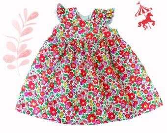 Dress ruffled Liberty® Grenadine