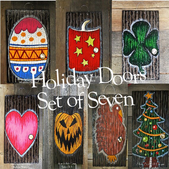 Items similar to Nightmare Before Christmas Inspired Holiday Doors Set