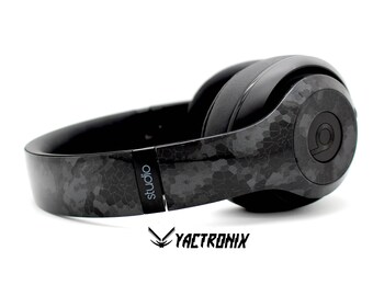 Custom Triple Black Hex Beats By Dre Headphones - Bluetooth Studio Headset - Customizable Beats Gift for him - Studio 1.0 Studio 2.0