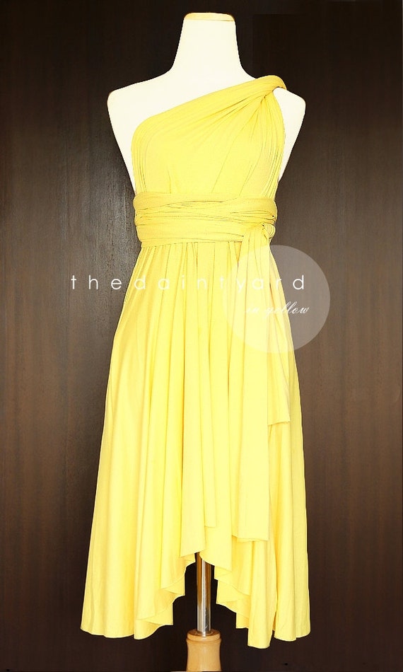 Yellow Bridesmaid Dress Convertible Dress Infinity Dress