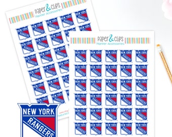 30 New York Rangers Hockey Reminder or Planner Stickers