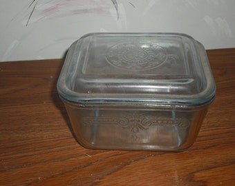 Vintage Fire King Refrigerator Covered Dish