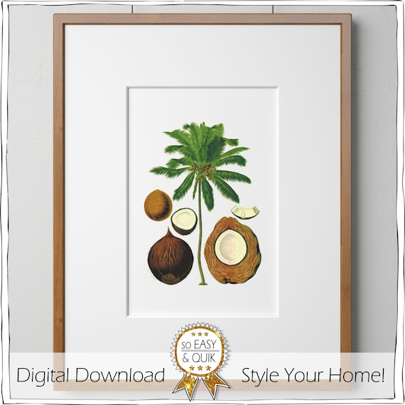 Art Posters, Vintage Palmtree