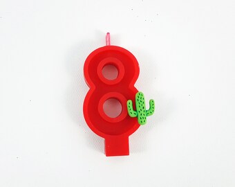 Fiesta Birthday Number Candles