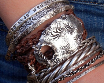 Statement Jewelry, Handmade Silver Statement Jewelry, STERLING SILVER Statement Jewelry, Silver Statement Bracelet, Statement Wrap Bracelet