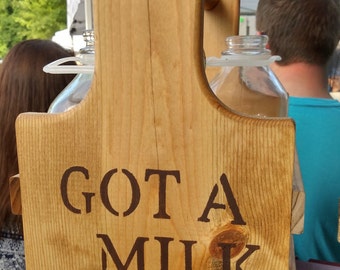 Handcrafted Milk Bottle Caddy