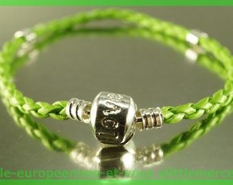 love for leather N107 European Bead Bracelet 20cm charms