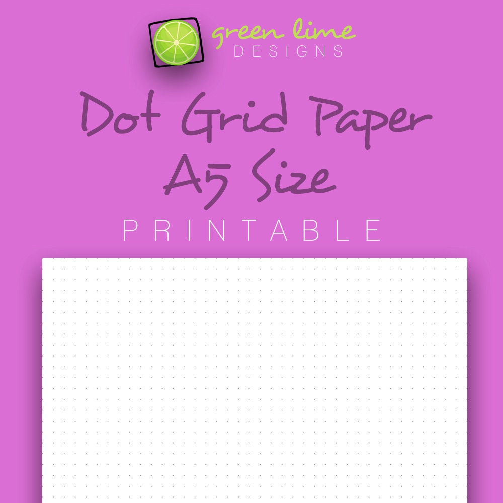 printable dot grid paper a5 size dotted paper bullet
