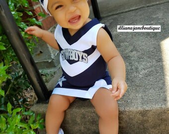 White Dallas Cowboys headwrap - infant baby girl child adult teen headwrap headband adjustable illiana jane illianajane