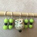 Limey Owls - set of 5 stitch markers