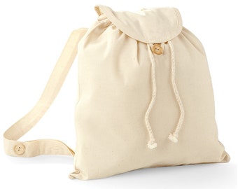 Organic Festival Backpack - Cotton Backpack - Light Backpack - Festival bag - Beach Backpack