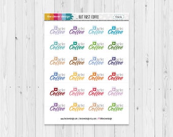 But First.... Coffee | Coffee Planner Stickers | Caffeine | 17348-04