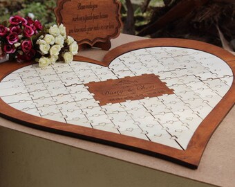 Wedding guest book, Wedding guest book alternative, Wedding guest book puzzle, Guest book wedding, Guest book alternative