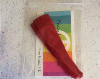 Deep Red Blythe Over the Knee Socks