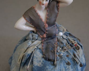 ON HOLD for H. Please do not purchase. Half Doll Pincushion
