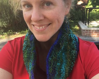 Knit cowl pattern - Anniversary hand spun - cowl pattern - instant download