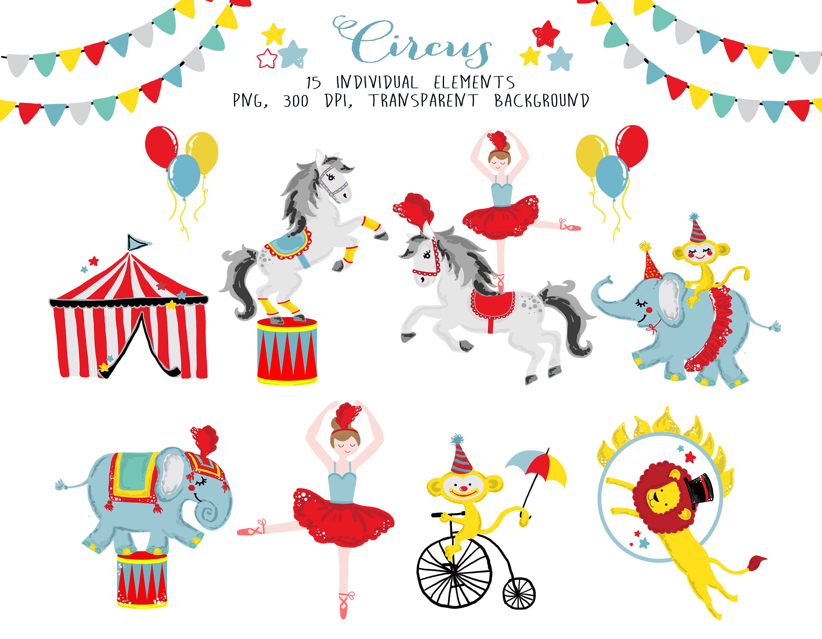 Circus Show Clipart Personal and Commercial use Circus