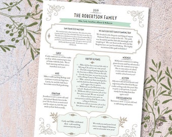 year in review newsletter template in pdf for print