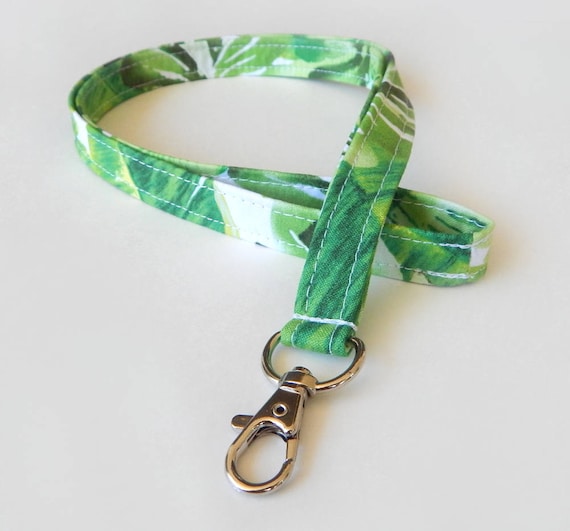 Palm Leaf Lanyard / Tropical Lanyard / Pretty Keychain / Key