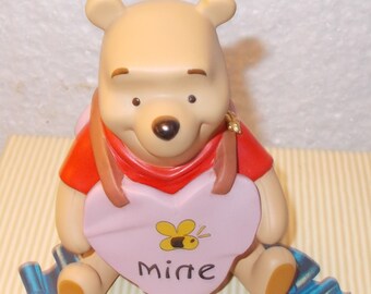 Pooh & Friends Figurine, Porcelain "Bee Mine" 3 3/4" high. Winnie the Pooh. Item 11F 300450