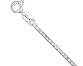 1.5 mm 16 INCH Curb Chain Necklace - 925 Sterling Silver