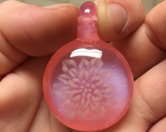 Color Changing Glass Flower Pendant