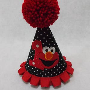 Elmo party hat, 1st or 2nd birthday, Elmo birthday, photo shoot, boys party, boys cake smash, Elmo hat