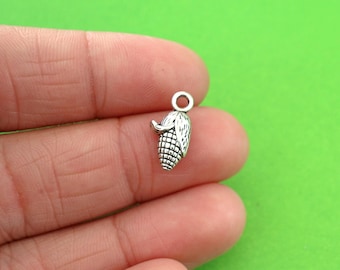 10 Silver Corn on the Cob Charms (CH020-10)