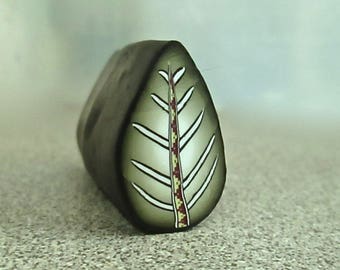 Leaf Cane. Polymer Clay Cane, Raw Millefiori Cane, Handmade Cane, Craft Supply, Jewelry Crafts, Woodland Crafts, Jewelry Crafts