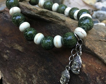 Bracelet, Yoga Bracelet, Yoga Charm Bracelet, Zen Bracelet, Charm Bracelet, Beaded Bracelet