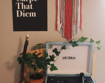 Watermelon Pink Braided Wall Hanging