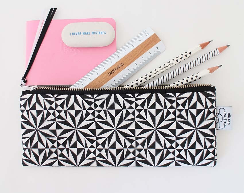 Minimalist pencil case with an original ANJSEY design