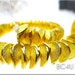 100pcs-- 6mm/ 8mm/10mm Wavy Corn Flake Spacer, Potato Chip Beads Brushed Gold Plated Wavy Disks